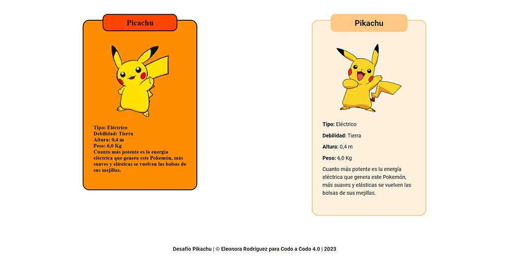 Ficha de Pikachu (práctica)