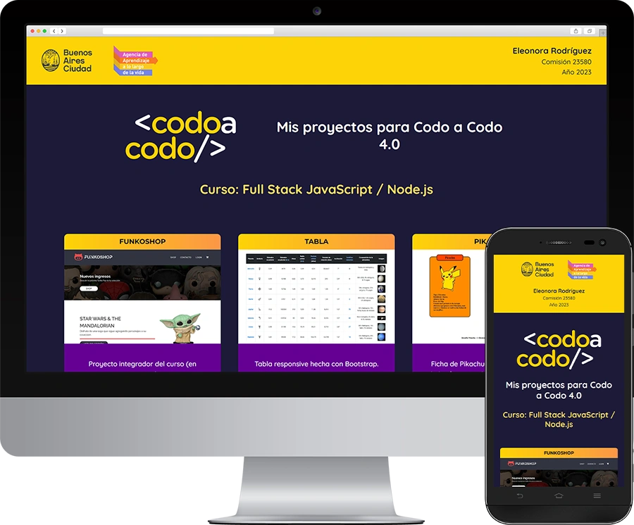Codo a Codo Full-Stack Course Portfolio Project